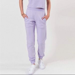 Flattering purple sweatpant joggers